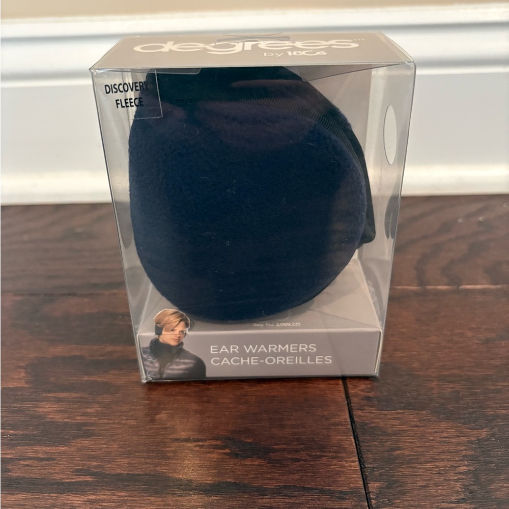 Degrees by 180s Ear Warmers Behind-the-Head One Size Fits Most Navy Color - NEW